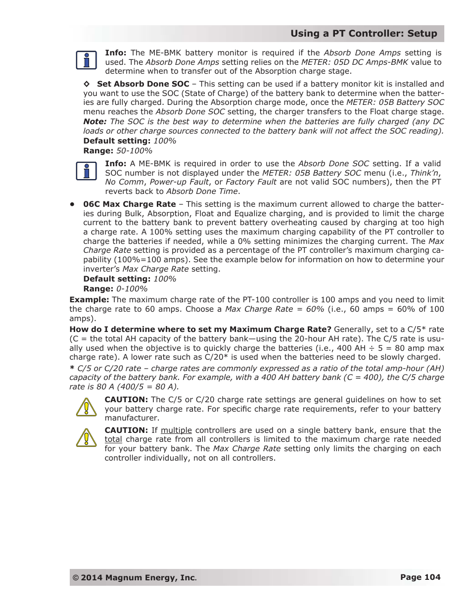 Magnum Energy ME-ARC Remote User Manual | Page 111 / 139