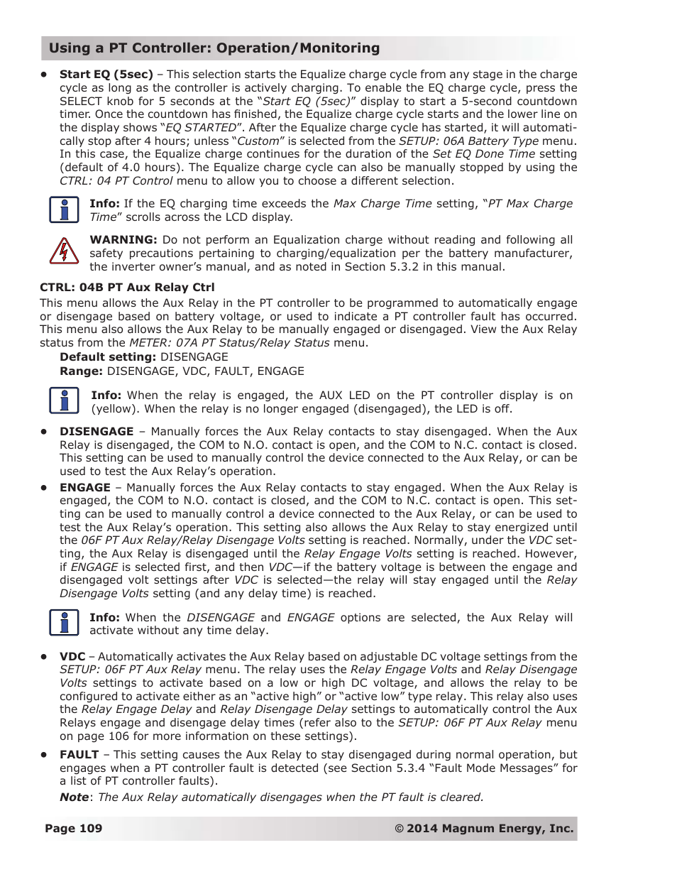 Magnum Energy ME-ARC Remote User Manual | Page 116 / 139