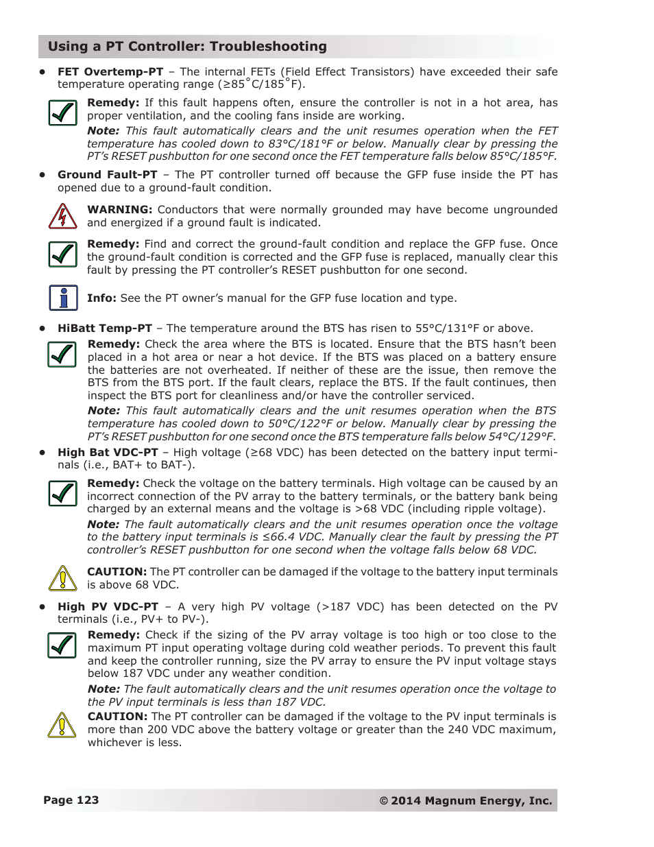 Magnum Energy ME-ARC Remote User Manual | Page 130 / 139
