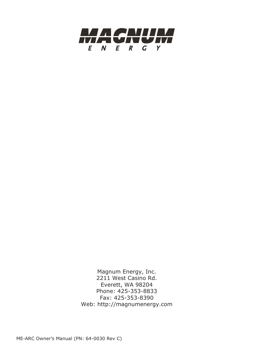 Magnum Energy ME-ARC Remote User Manual | Page 139 / 139