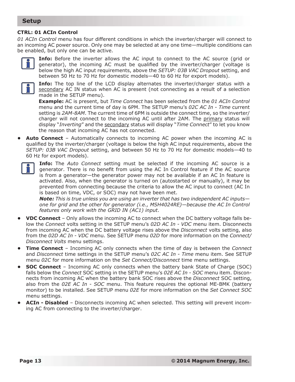 Magnum Energy ME-ARC Remote User Manual | Page 20 / 139