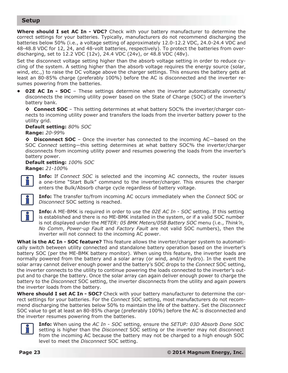 Magnum Energy ME-ARC Remote User Manual | Page 30 / 139