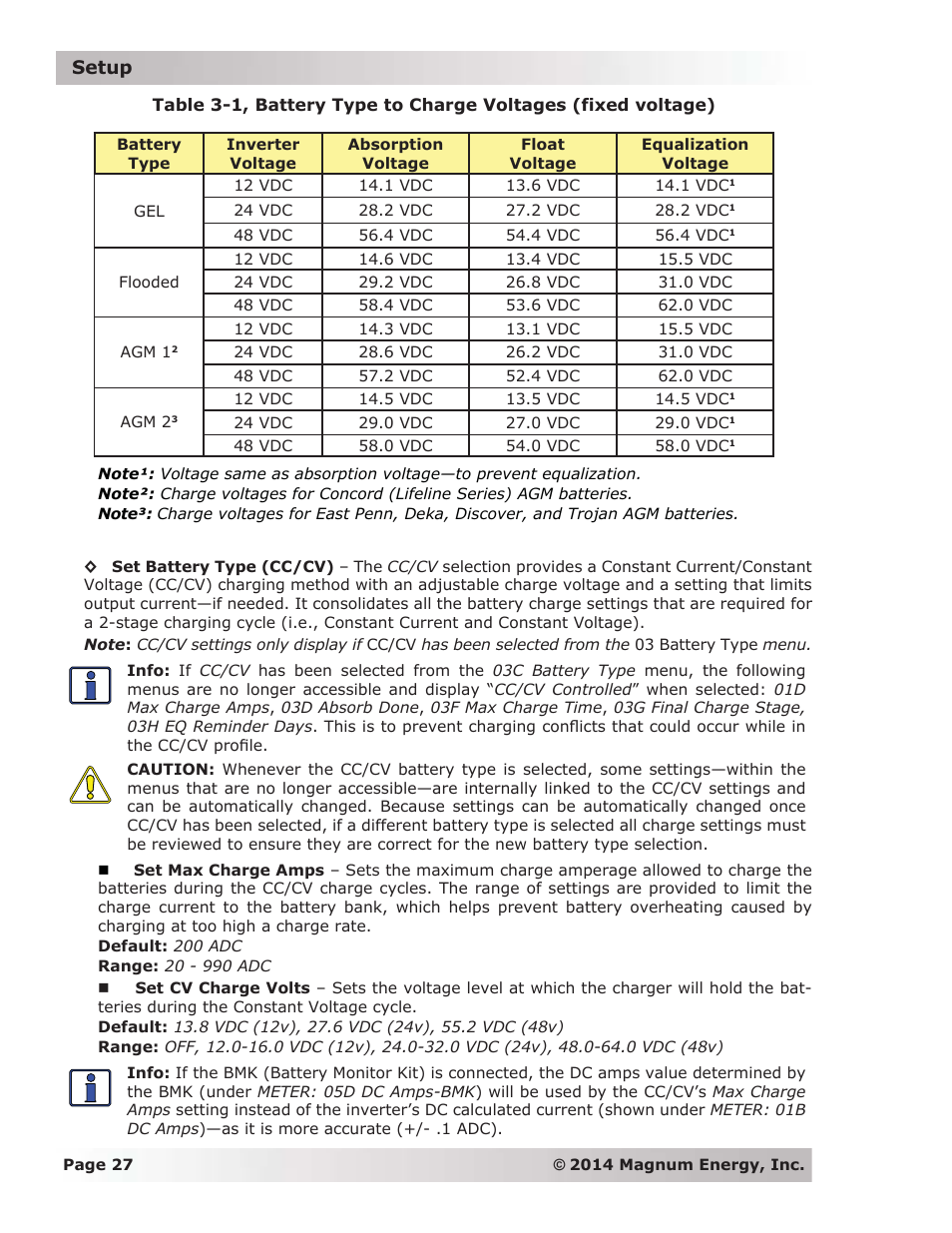 Magnum Energy ME-ARC Remote User Manual | Page 34 / 139