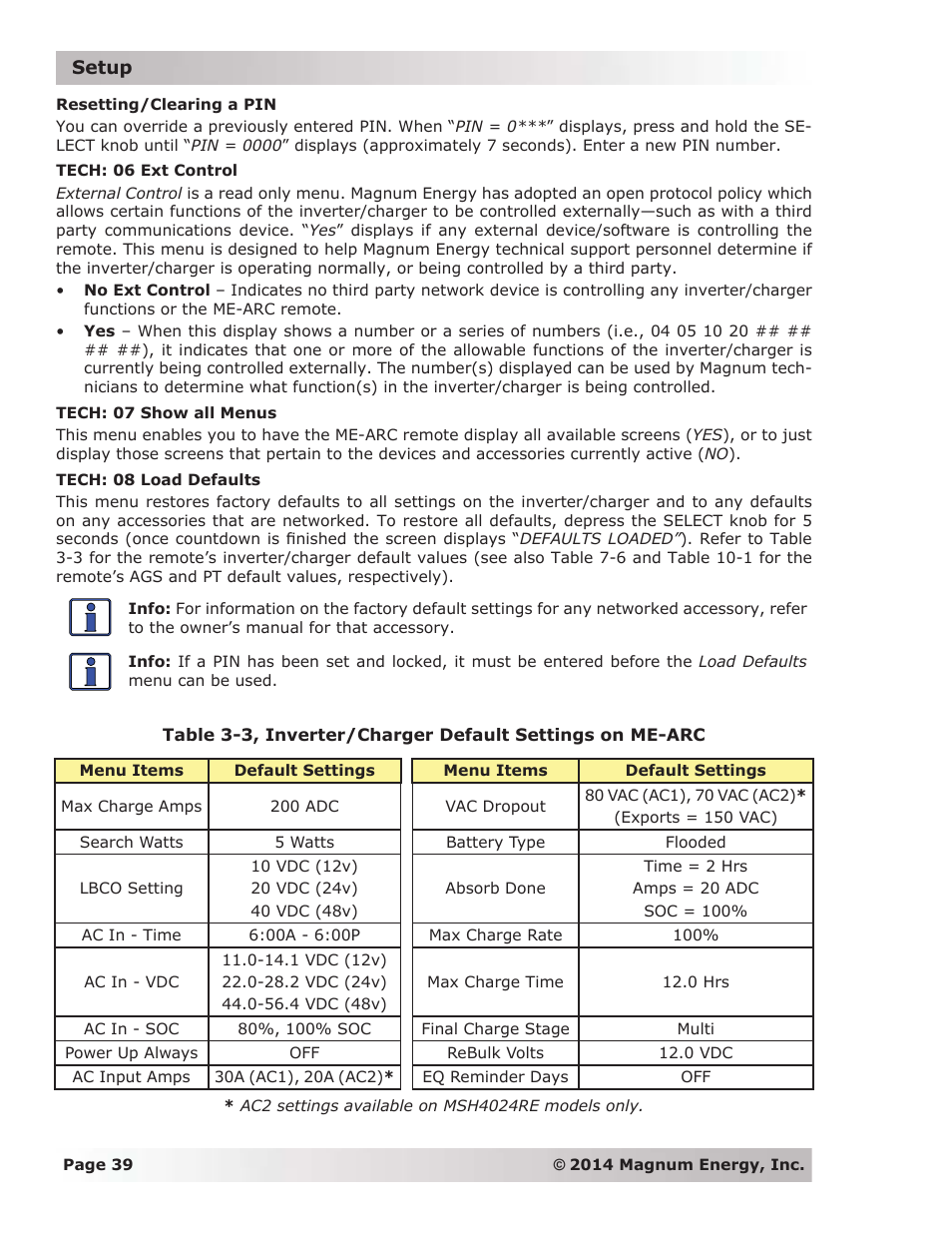 Magnum Energy ME-ARC Remote User Manual | Page 46 / 139