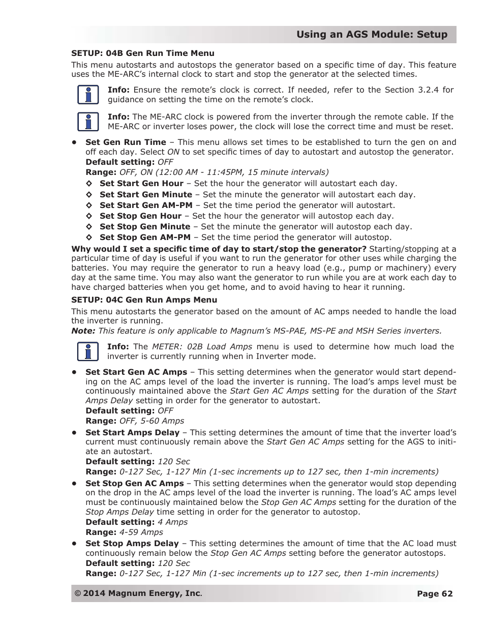 Magnum Energy ME-ARC Remote User Manual | Page 69 / 139