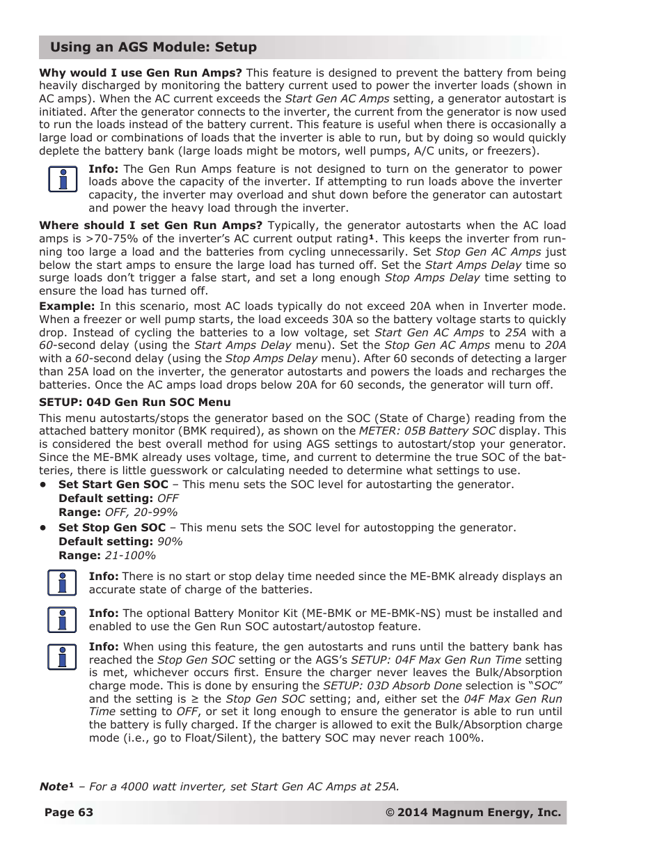 Magnum Energy ME-ARC Remote User Manual | Page 70 / 139