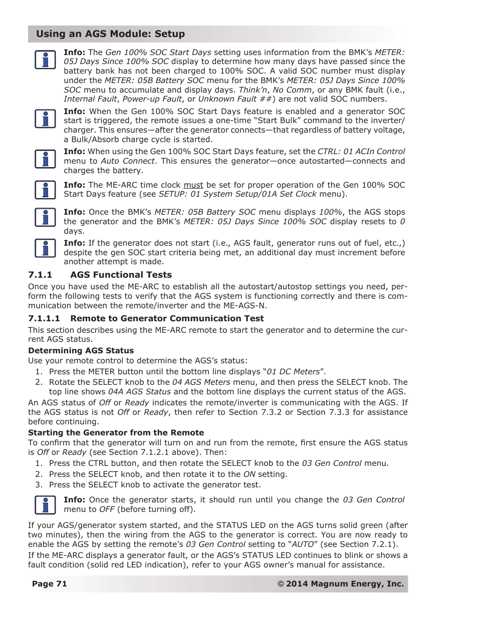 Magnum Energy ME-ARC Remote User Manual | Page 78 / 139