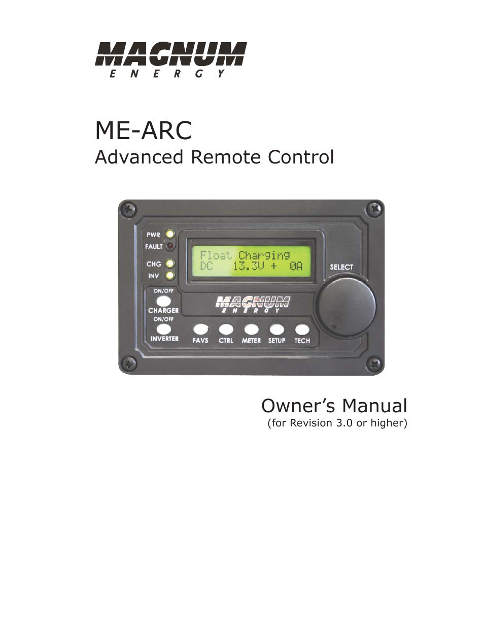 Magnum Energy ME-ARC Remote User Manual | 107 pages