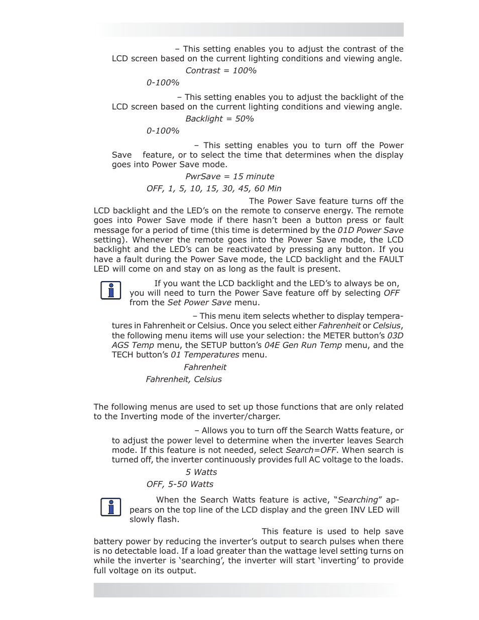 Setup: 02 invert setup, 0 setup | Magnum Energy ME-ARC Remote User Manual | Page 29 / 107