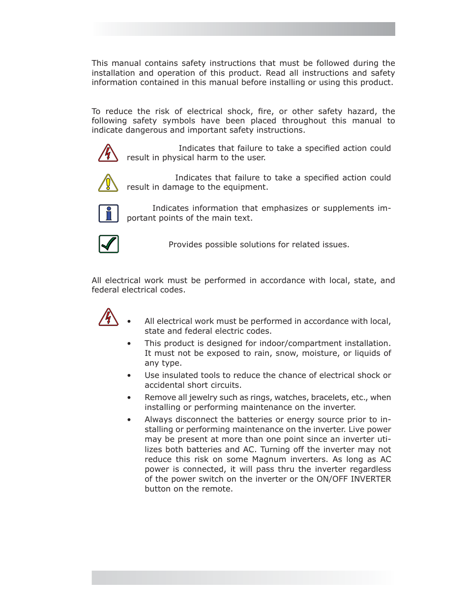 Important product safety instructions, Safety symbols, Product safety alerts | Magnum Energy ME-ARC Remote User Manual | Page 3 / 107