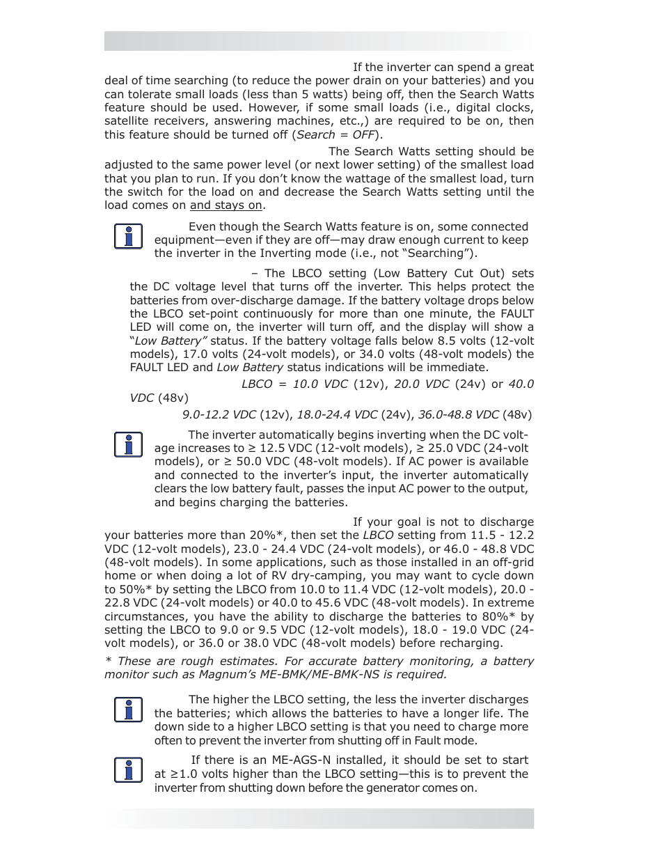 0 setup | Magnum Energy ME-ARC Remote User Manual | Page 30 / 107