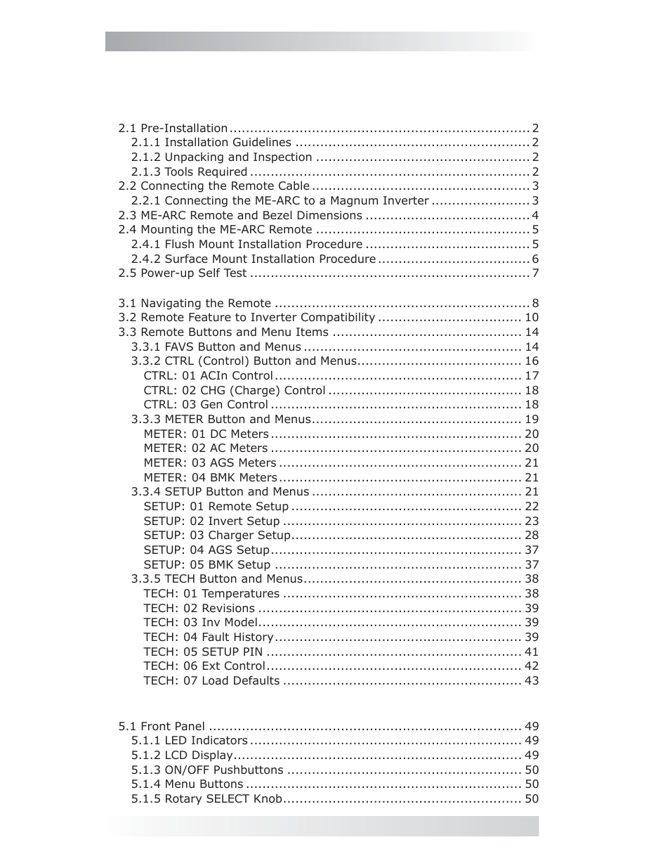 Magnum Energy ME-ARC Remote User Manual | Page 4 / 107