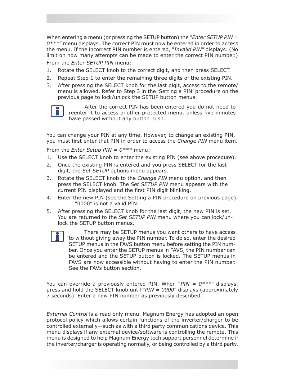 Tech: 06 ext control, 0 setup | Magnum Energy ME-ARC Remote User Manual | Page 48 / 107