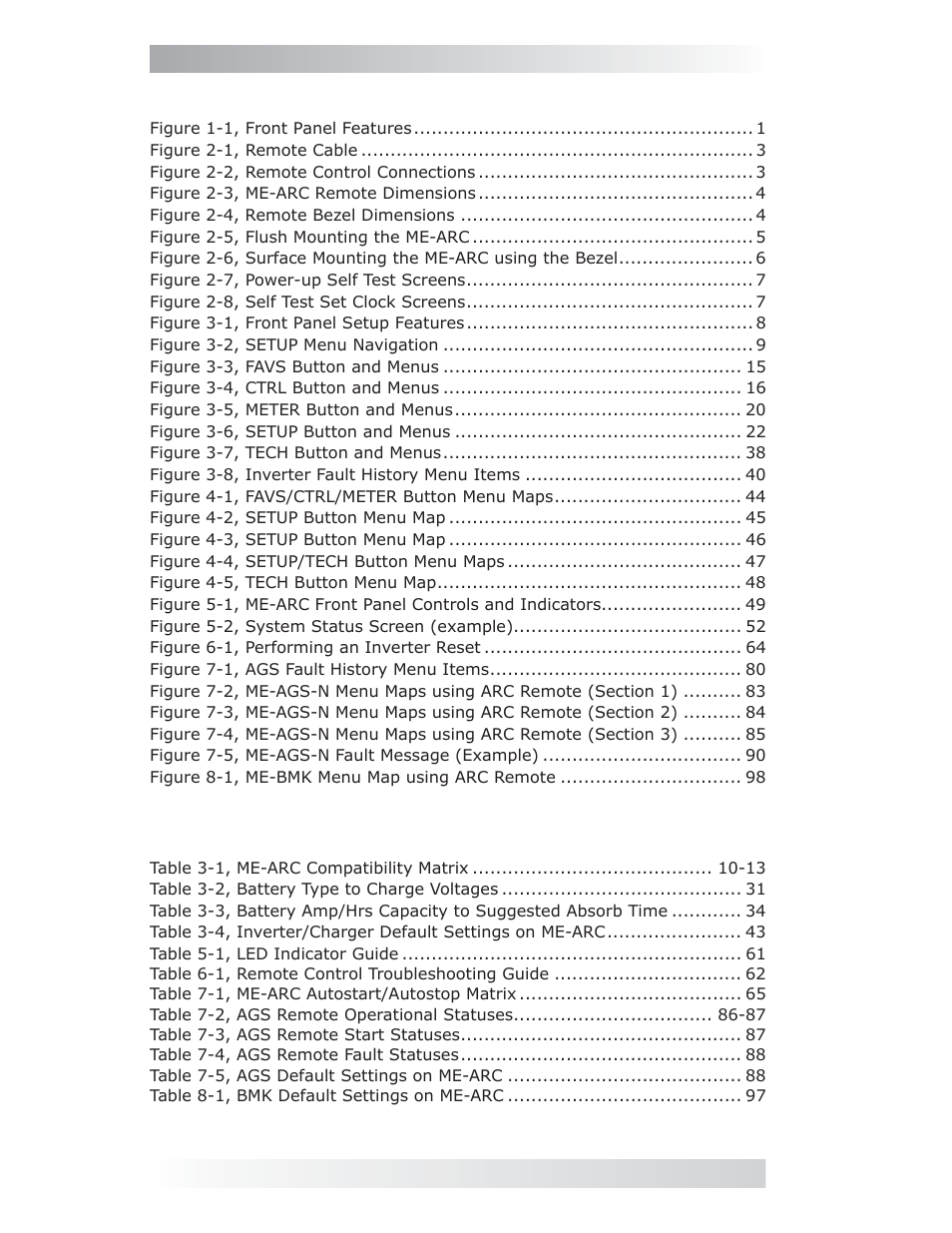 Magnum Energy ME-ARC Remote User Manual | Page 6 / 107