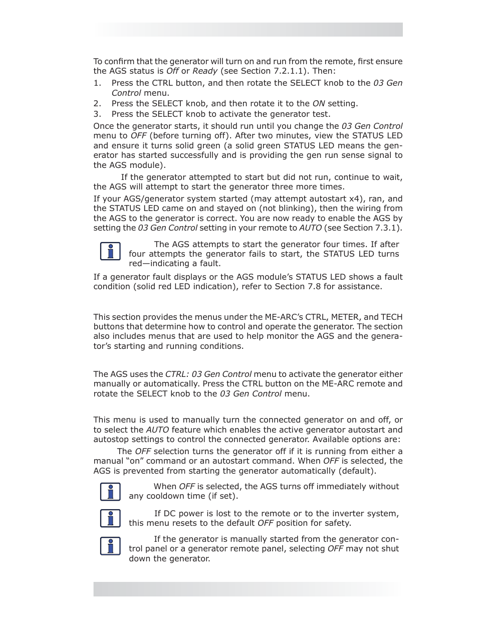 3 me-ags-n operation/monitoring, 0 using an ags module | Magnum Energy ME-ARC Remote User Manual | Page 83 / 107