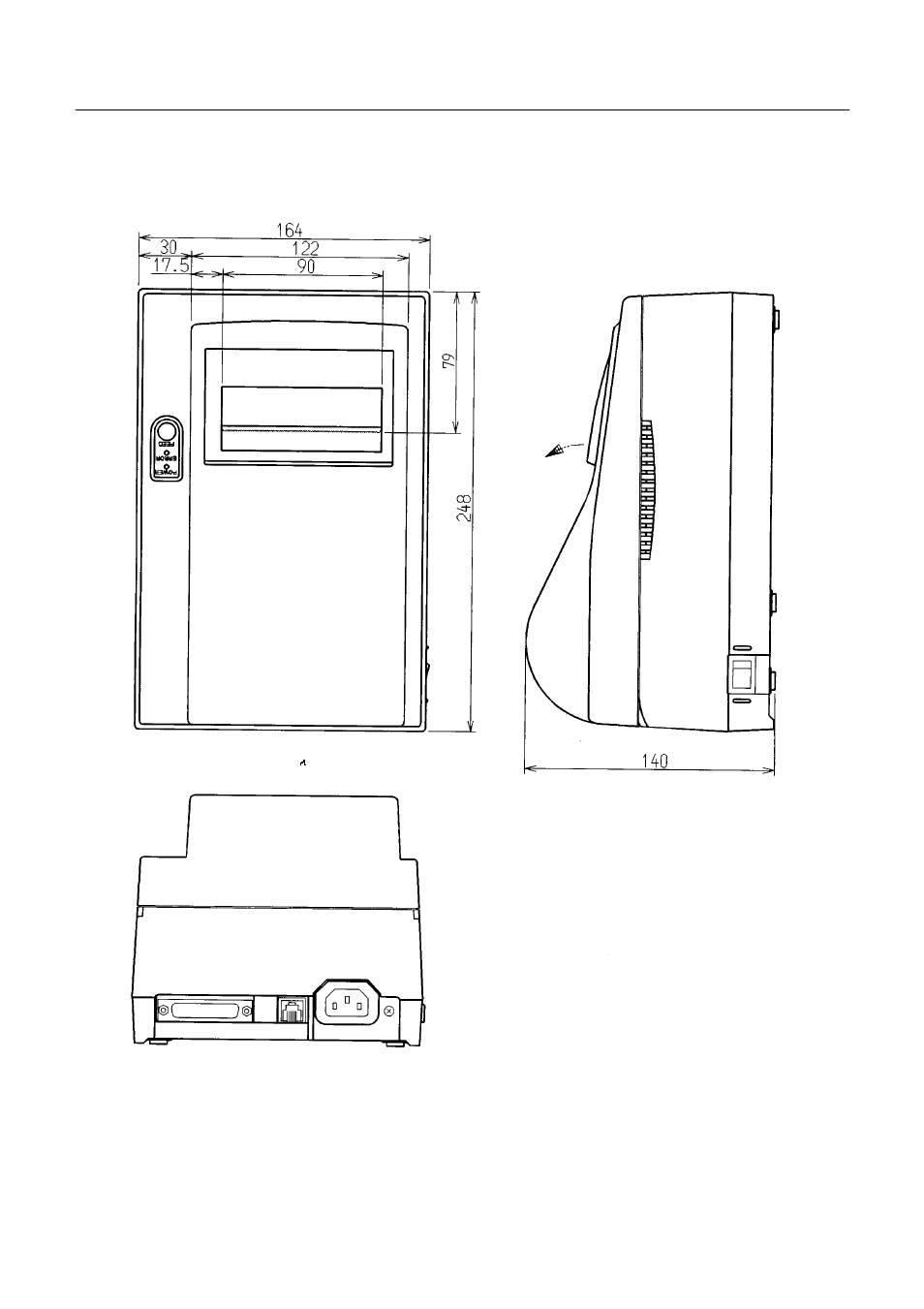 Appendix 2. outline drawing for idp3420 | Citizen Systems iDP3423 User Manual | Page 144 / 174