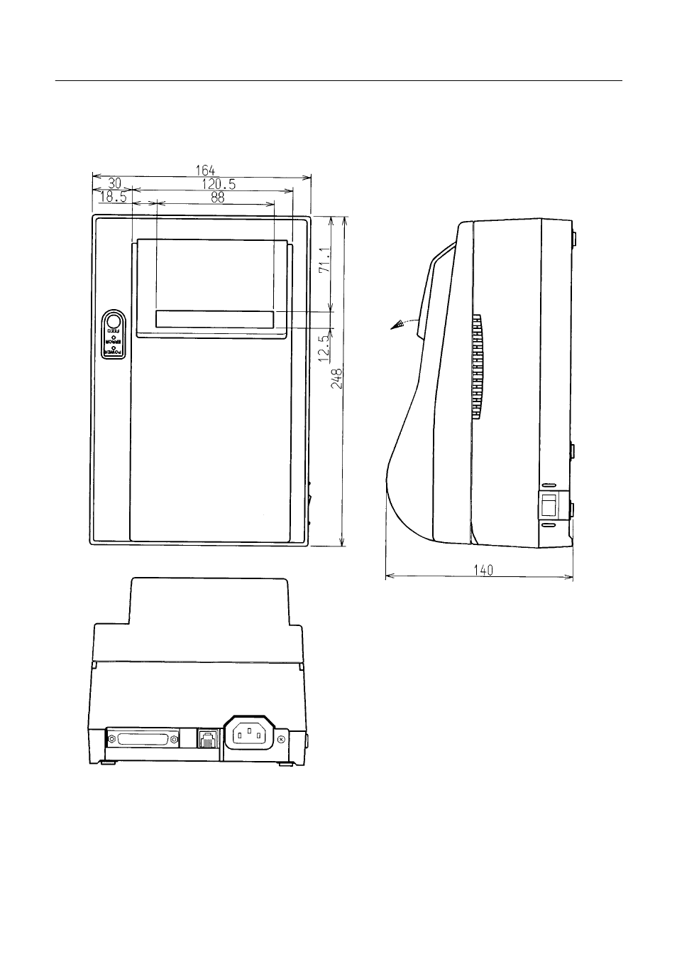 Appendix 3. outline drawing for idp3421 | Citizen Systems iDP3423 User Manual | Page 145 / 174