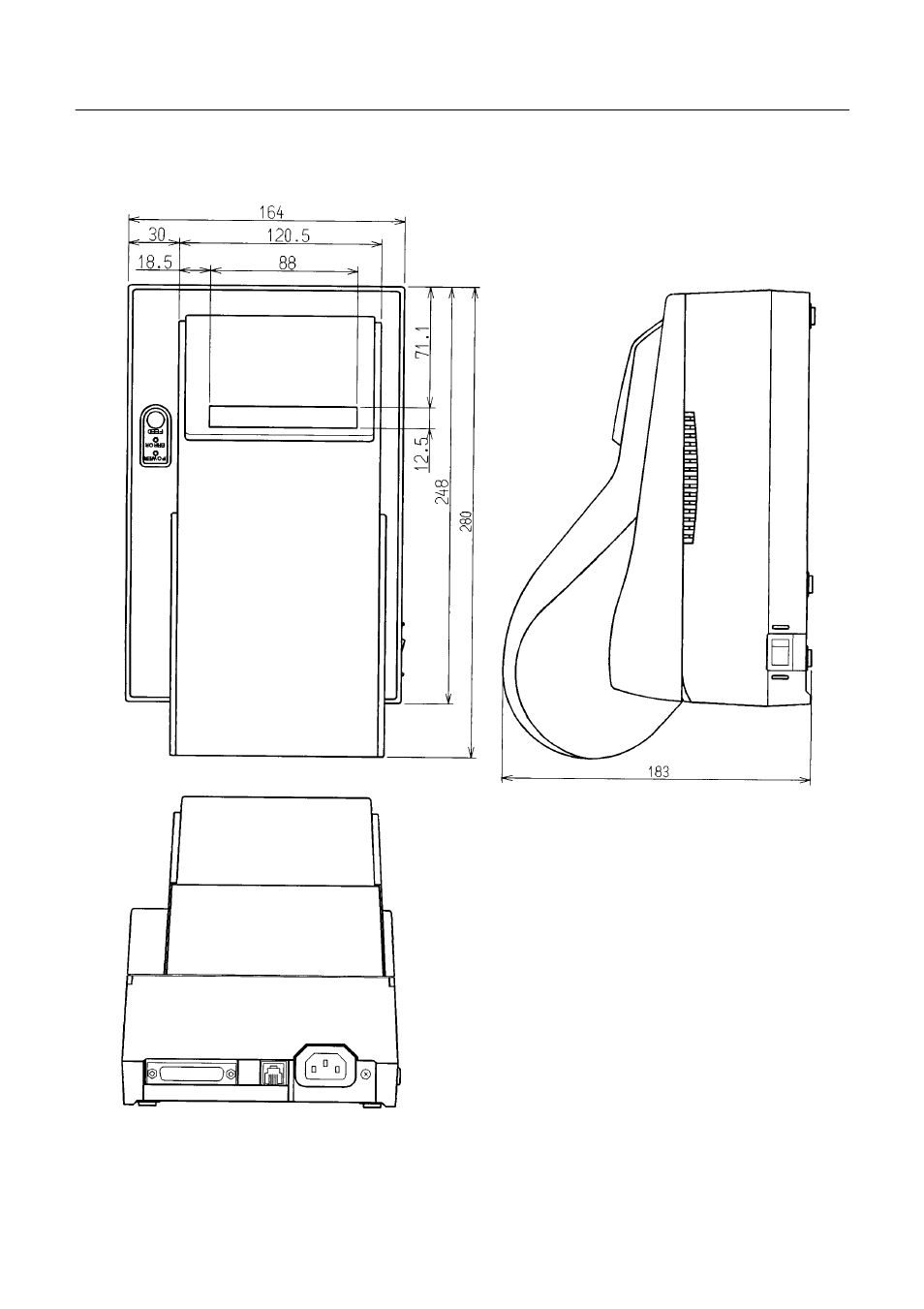 Appendix 4. outline drawing for idp3423 | Citizen Systems iDP3423 User Manual | Page 146 / 174