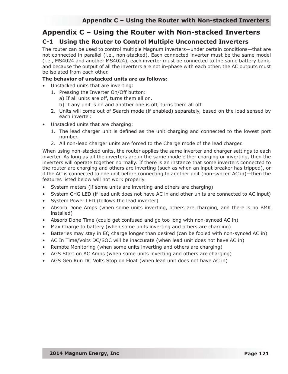 Magnum Energy ME-RTR Router User Manual | Page 129 / 135