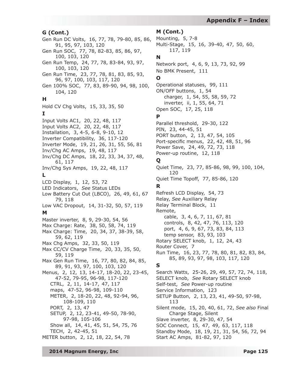 Magnum Energy ME-RTR Router User Manual | Page 133 / 135
