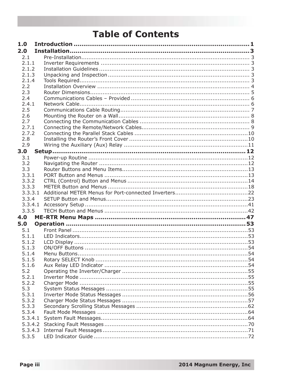 Magnum Energy ME-RTR Router User Manual | Page 4 / 135