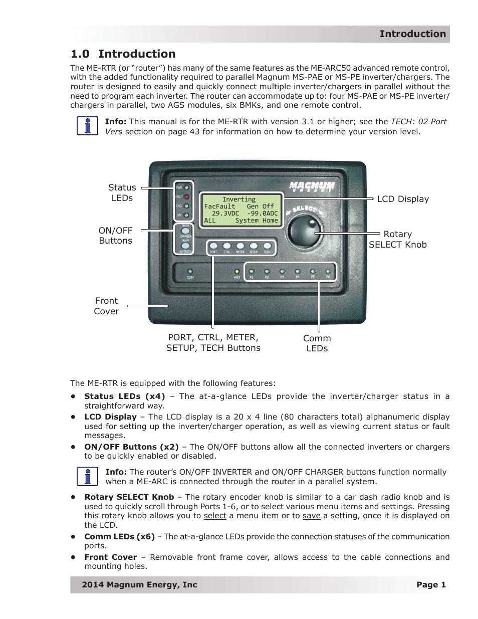 0 introduction | Magnum Energy ME-RTR Router User Manual | Page 9 / 135