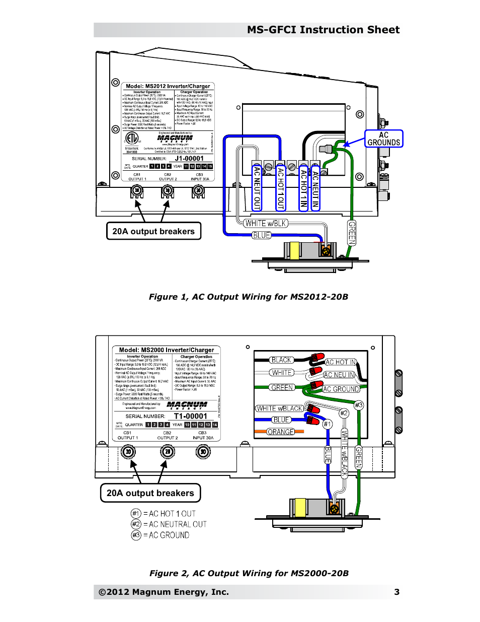 Magnum Energy GFCI Outlet (MS-GFCI) User Manual | Page 3 / 4