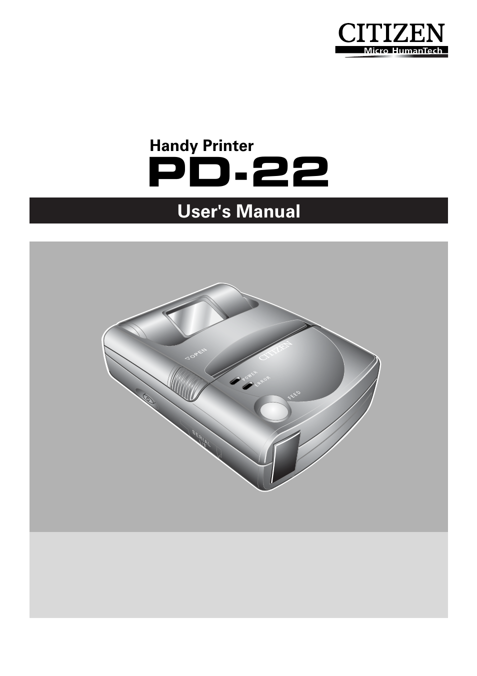 Citizen Systems PD-22 User Manual | 40 pages