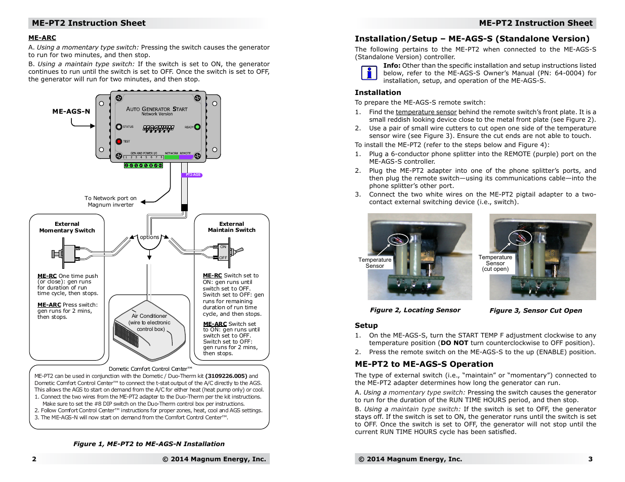 Magnum Energy Pigtail Adapters ME-PT2 User Manual | Page 2 / 2