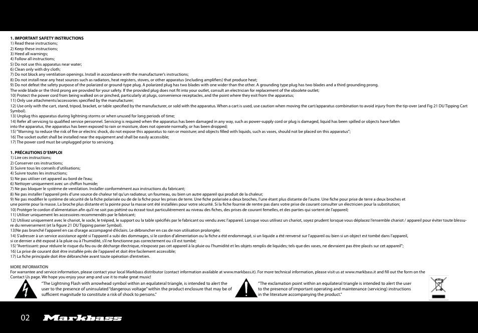 Markbass Little Mark 250 Black Line User Manual | Page 2 / 8