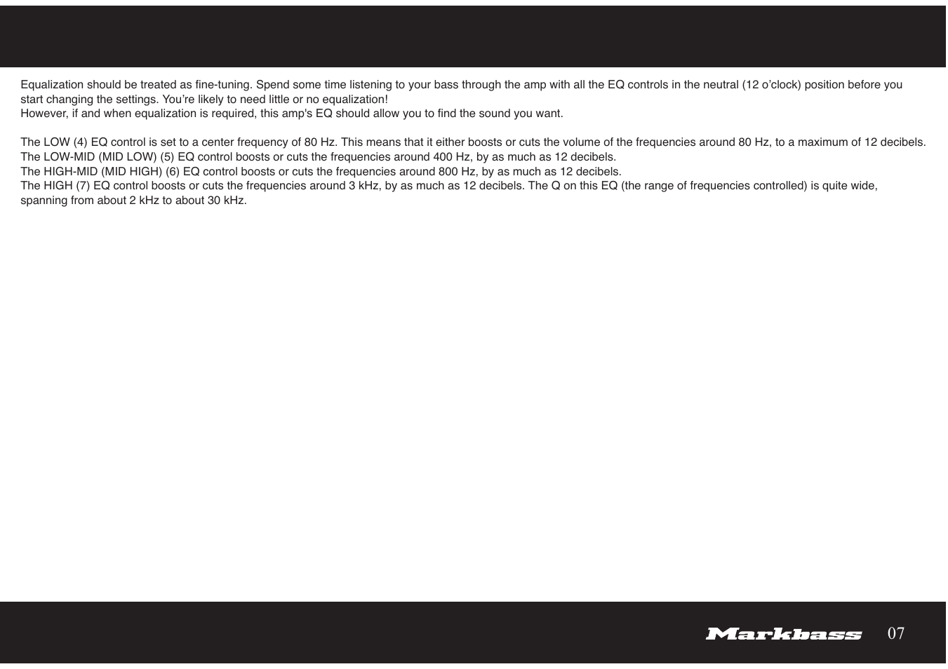 Markbass Classic 300 User Manual | Page 7 / 14