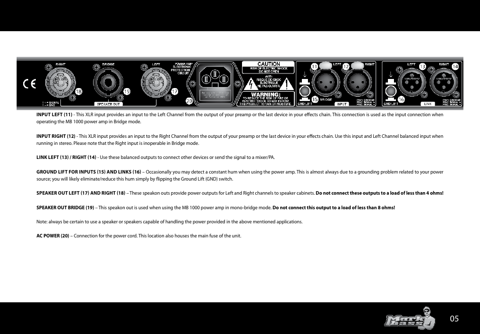 Markbass MB 1000 User Manual | Page 5 / 8