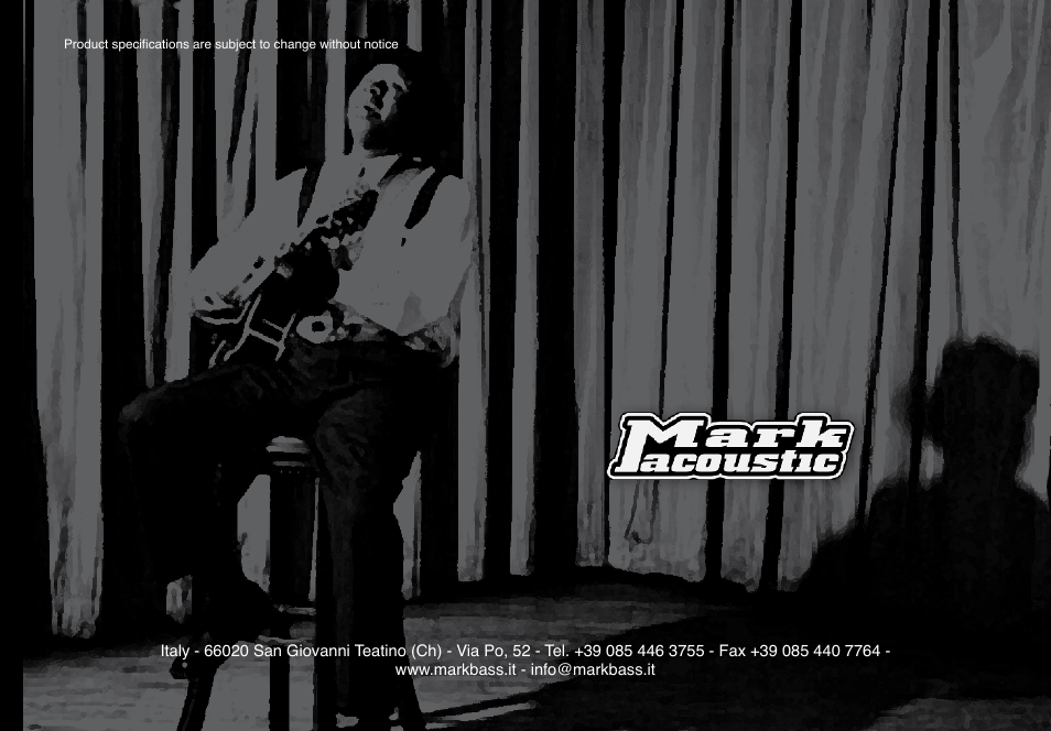 Markbass Markacoustic AH 250 User Manual | Page 8 / 8