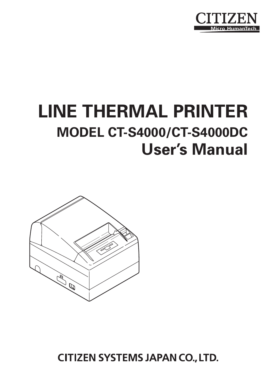 Citizen Systems Citizen CT-S4000 User Manual | 32 pages