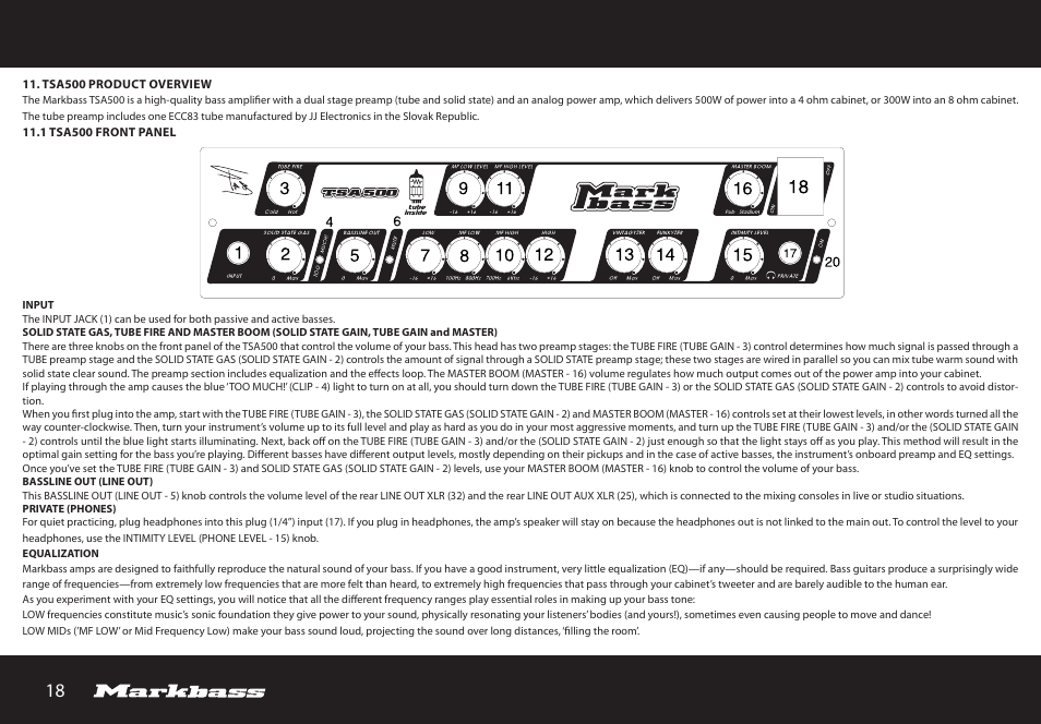 Markbass TA 503 User Manual | Page 18 / 28