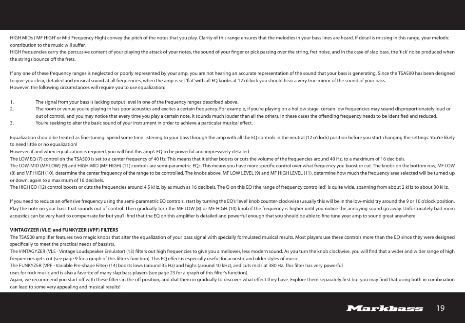 Markbass TA 503 User Manual | Page 19 / 28