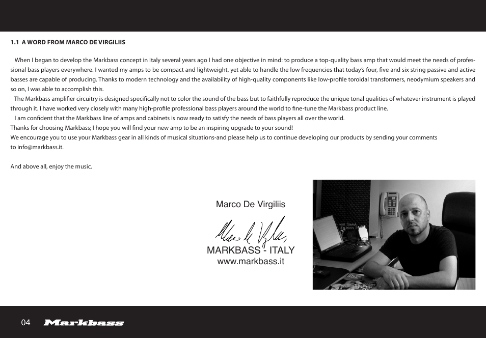 Markbass - italy | Markbass TA 503 User Manual | Page 4 / 28