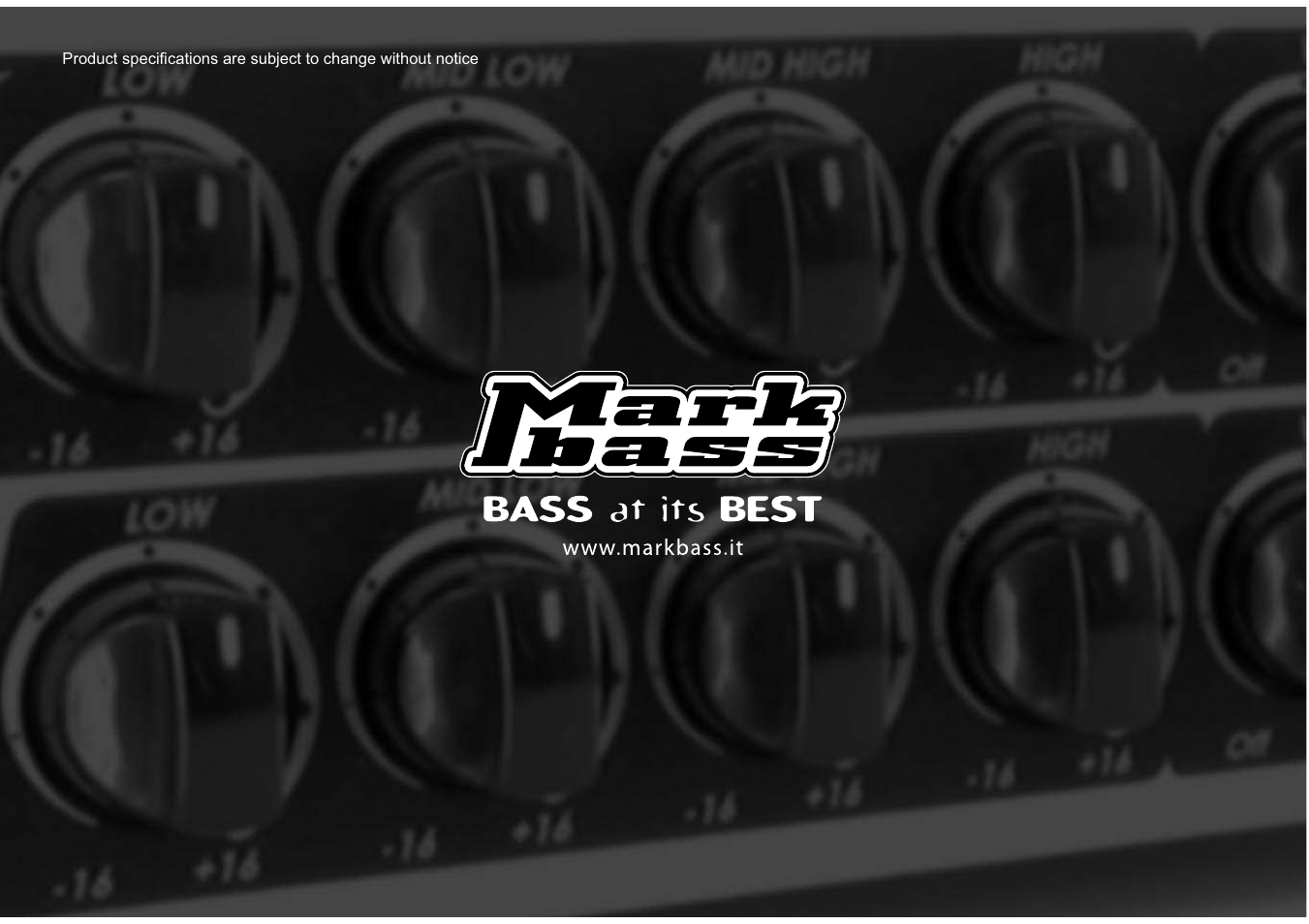 Markbass R 500 User Manual | Page 12 / 12