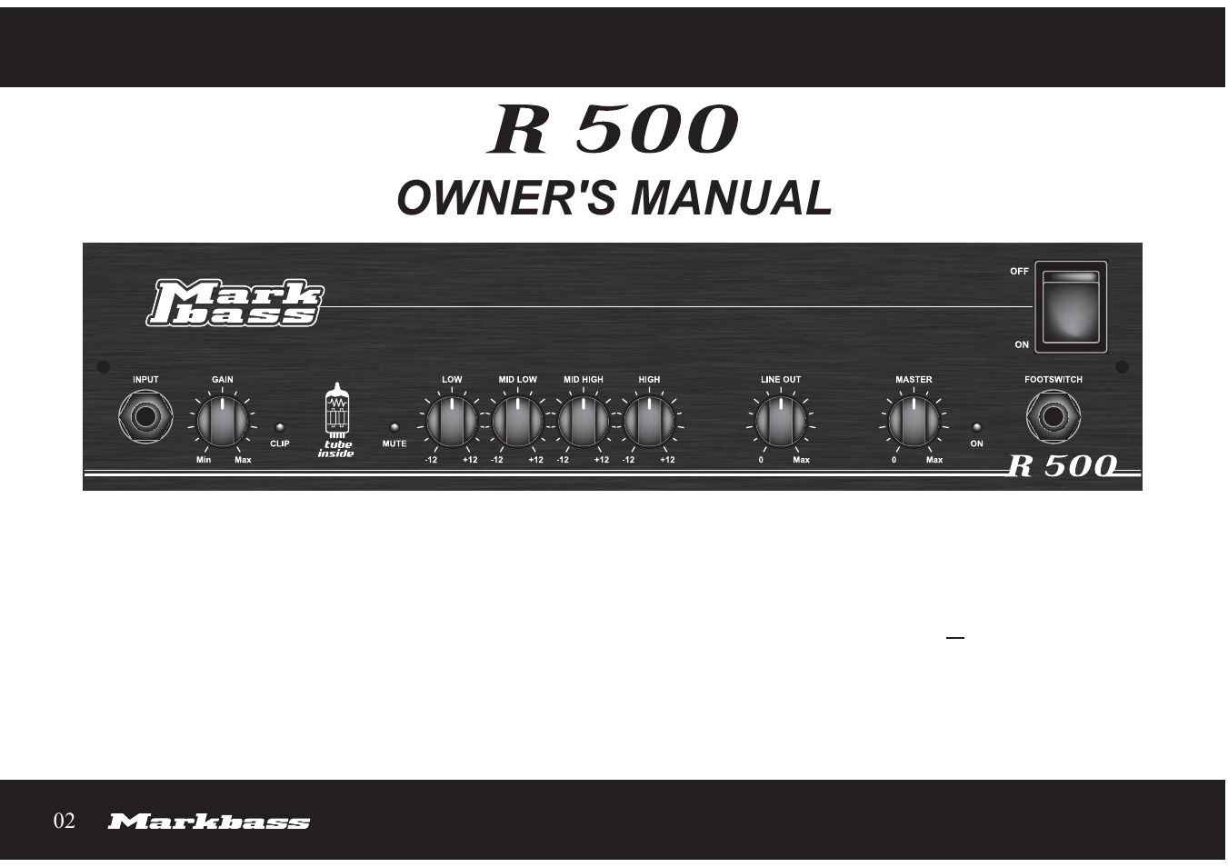 Owner's manual | Markbass R 500 User Manual | Page 2 / 12