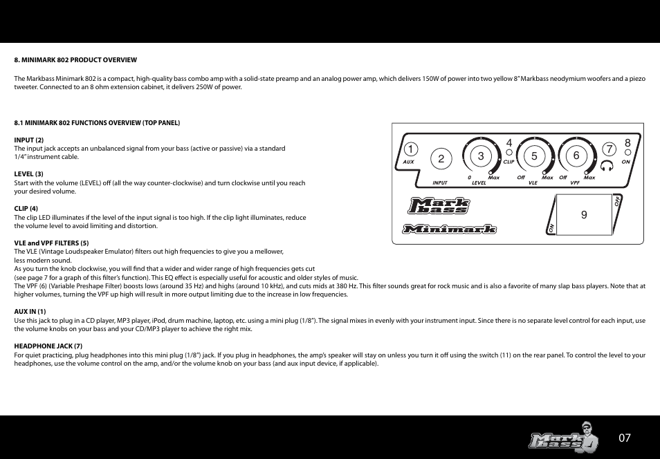 Markbass Minimark 802 User Manual | Page 7 / 12