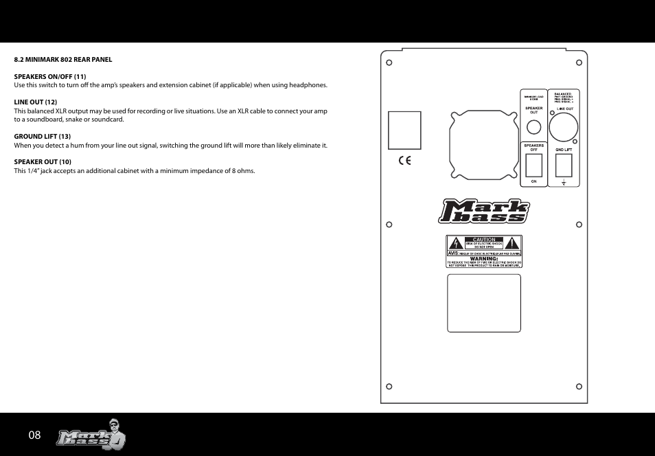 Markbass Minimark 802 User Manual | Page 8 / 12
