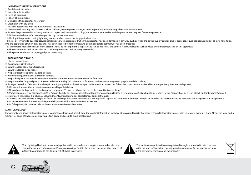 Markbass Super Synth User Manual | Page 2 / 8
