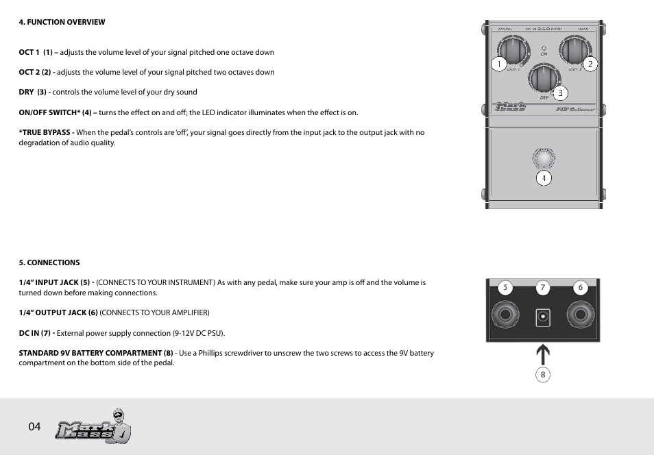 Markbass MB Octaver User Manual | Page 4 / 8