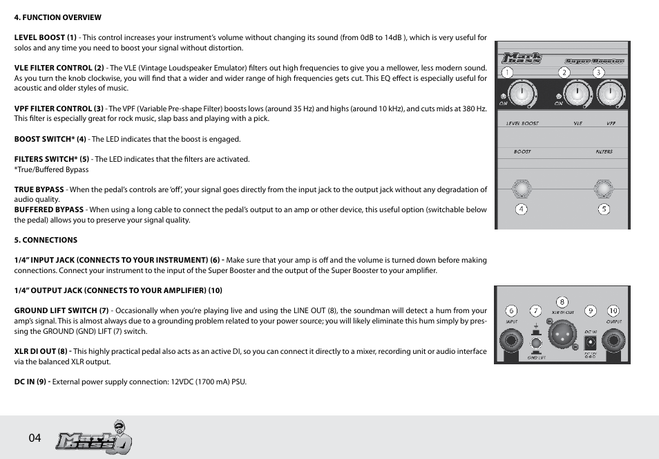 Markbass Super Booster User Manual | Page 4 / 8