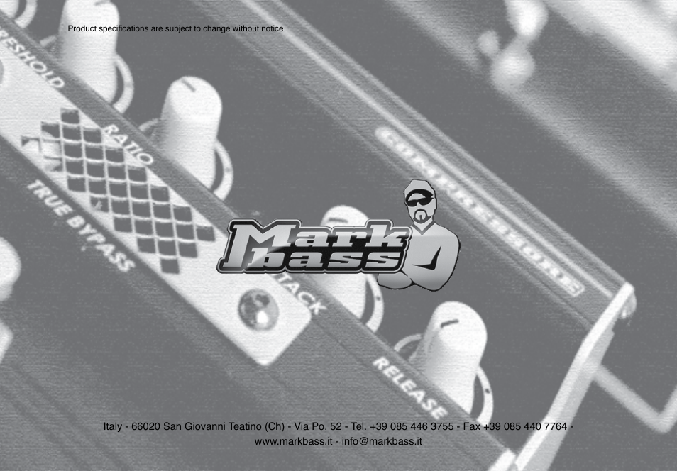 Markbass Super Booster User Manual | Page 8 / 8