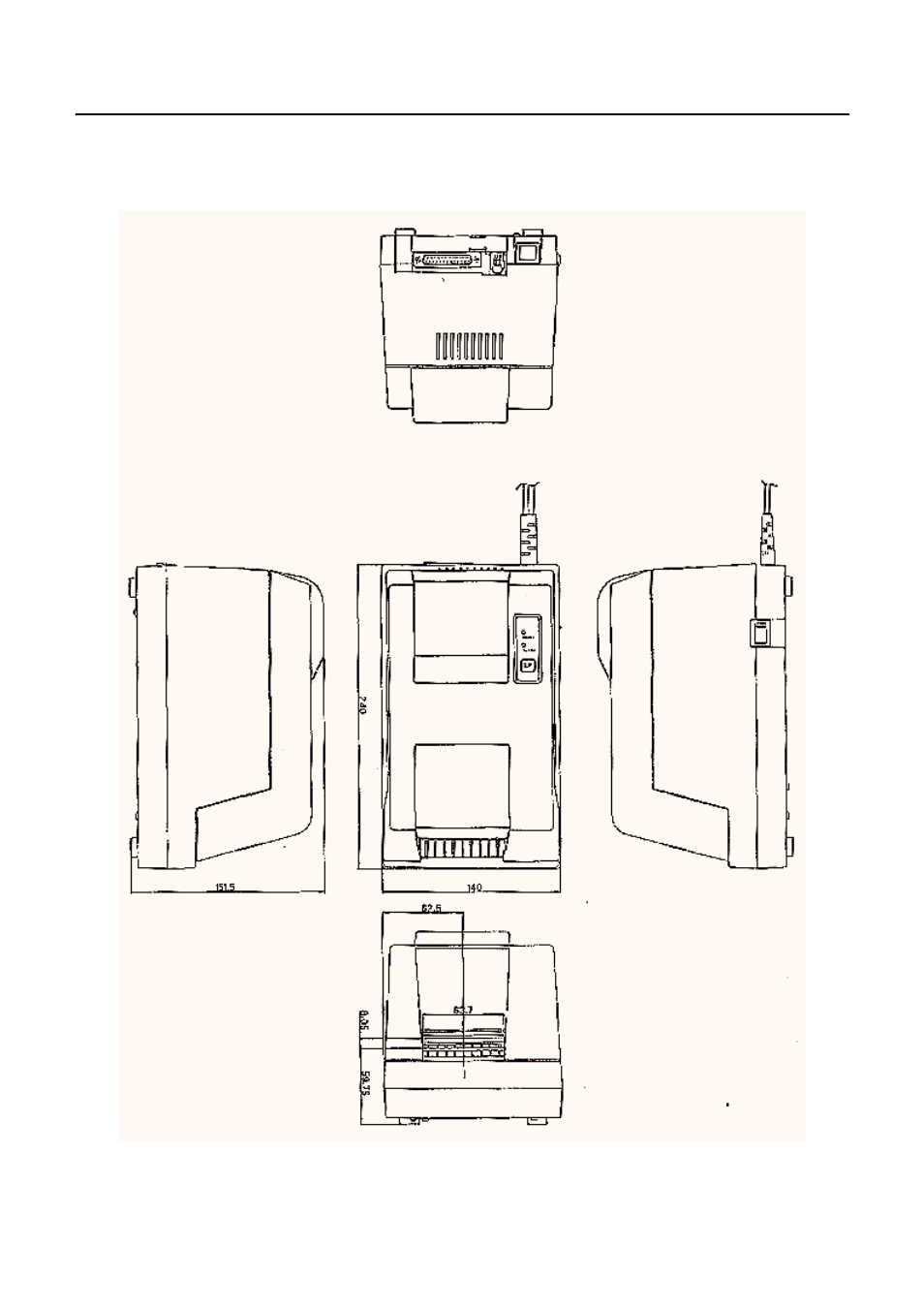 External dime n sion | Citizen Systems CBM-253 User Manual | Page 121 / 122