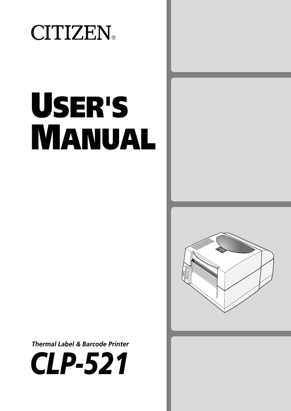 Citizen Systems CLP-521 User Manual | 54 pages