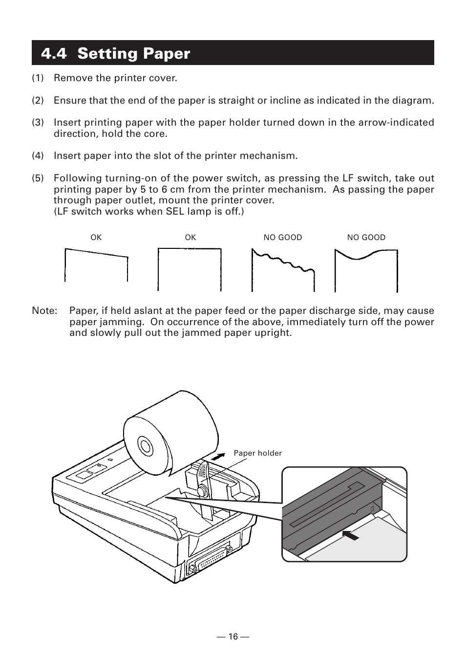 4 setting paper | Citizen Systems CBM-910 Type II User Manual | Page 20 / 62