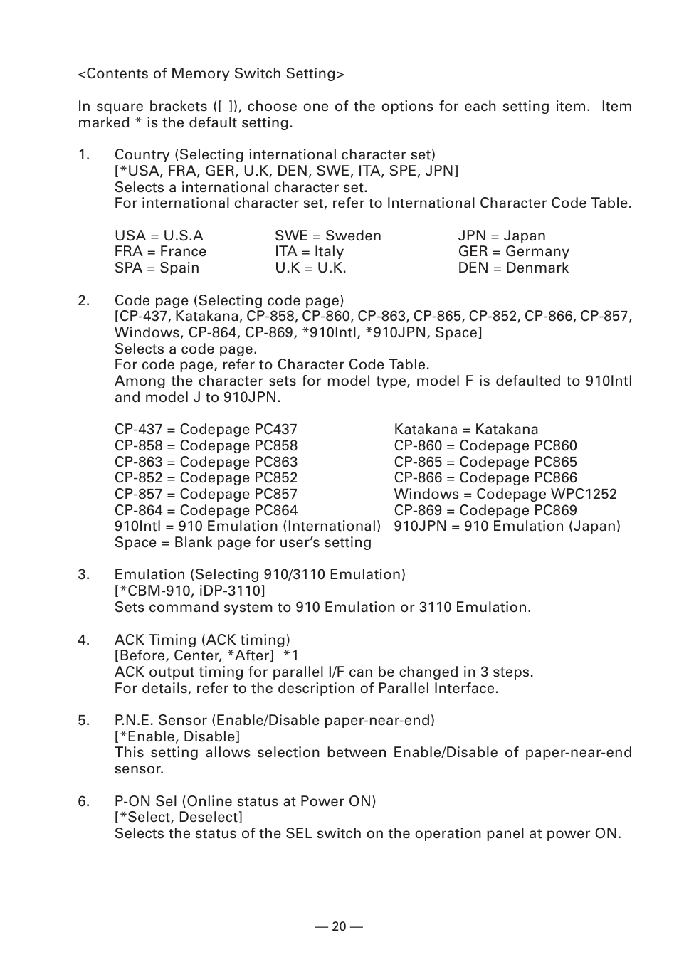 Citizen Systems CBM-910 Type II User Manual | Page 24 / 62