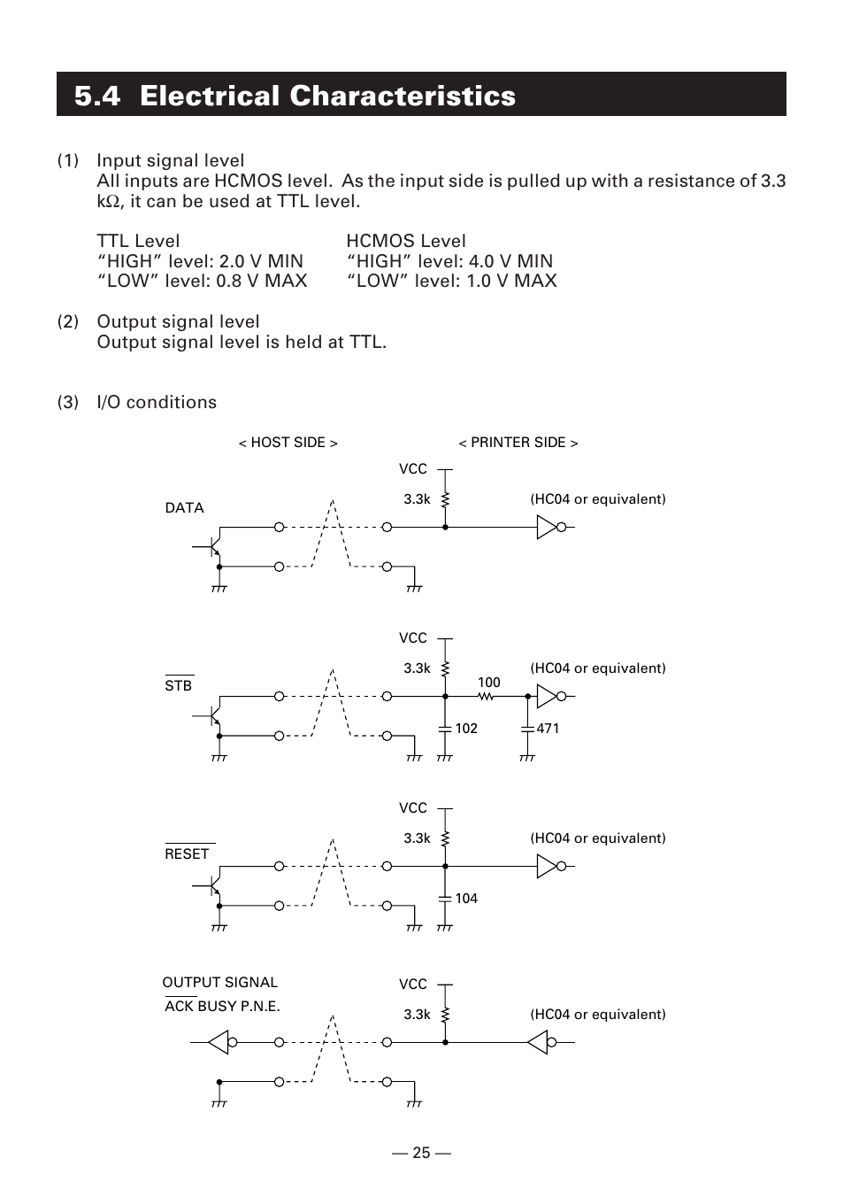 4 electrical characteristics | Citizen Systems CBM-910 Type II User Manual | Page 29 / 62